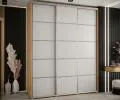 Šatní skříň s posuvnými dveřmi DAVOS 4, 190cm | DUB Artisan / bílá / stříbrné