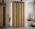Šatní skříň s posuvnými dveřmi DAVOS 6, 120cm | DUB Artisan / černé pojezdy