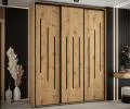 Šatní skříň s posuvnými dveřmi DAVOS 8, 190cm | DUB Artisan / černé pojezdy