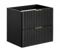 Sestava 2 koupelnových skříněk ADEL BLACK 120cm s deskou