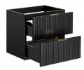 Sestava 2 koupelnových skříněk ADEL BLACK 120cm s deskou
