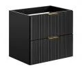 Koupelnová skříňka ADEL BLACK 60 cm s deska a umyvadlem