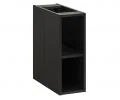 Koupelnová skříňka ADEL BLACK 80 cm s deskou a černým regálem