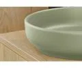 Keramické umyvadlo RIVER 1 na desku, 40 cm, matná olivově zelená