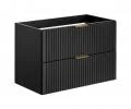 Koupelnová skříňka ADEL BLACK 80cm s deskou a umyvadlem