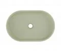 Keramické umyvadlo RIVER na desku, 55 cm, matná olivově zelená
