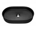 Keramické umyvadlo BEYOND 3 na desku, 56 cm, černý matný povrch