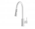 Kuchyňská baterie se sprchou TARU SLIM bílá