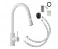Kuchyňská baterie se sprchou TARU SLIM bílá