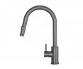 Kuchyňská baterie se sprchou TARU SLIM leskle šedá