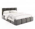 Čalouněná postel DELICATO 160x200 cm Grafit Boucle s úložným prostorem kovový rošt