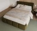 Čalouněná postel DELICATO 180x200 cm Zelená Boucle s úložným prostorem kovový rošt