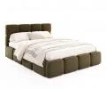 Čalouněná postel DELICATO 180x200 cm Zelená Boucle s úložným prostorem kovový rošt