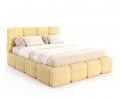 Čalouněná postel DELICATO 160x200 cm Žlutá Cleo s úložným prostorem kovový rošt