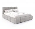 Čalouněná postel DELICATO 140x200 cm Šedá Cleo s úložným prostorem kovový rošt