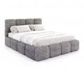 Čalouněná postel DELICATO 160x200 cm Tmavě šedá Cleo s úložným prostorem kovový rošt