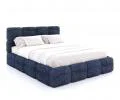 Čalouněná postel DELICATO 180x200 cm Modrá Cleo s úložným prostorem kovový rošt