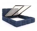 Čalouněná postel DELICATO 180x200 cm Modrá Cleo s úložným prostorem kovový rošt