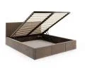 Čalouněná postel FRESIA 140x200cm Hnědá Paris s úložným prostorem kovový rošt