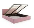 Čalouněná postel FRESIA 180x200cm Růžová Paris s úložným prostorem kovový rošt