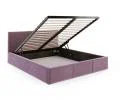 Čalouněná postel FRESIA 90x200cm Fialová Paris s úložným prostorem kovový rošt