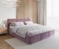 Čalouněná postel FRESIA 140x200cm Fialová Paris s úložným prostorem kovový rošt