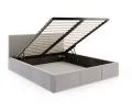 Čalouněná postel FRESIA 120x200cm Světle šedá Paris s úložným prostorem kovový rošt
