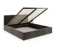 Čalouněná postel FRESIA 180x200cm Tmavě šedá Paris s úložným prostorem kovový rošt