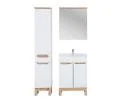 Koupelnová sestava BALI WHITE 60cm s vysokou skříňkou, zrcadlem a umyvadlem