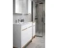 Koupelnová sestava BALI WHITE 60cm s vysokou skříňkou, zrcadlem a umyvadlem