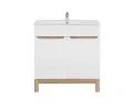 Koupelnová sestava BALI WHITE 80cm s vysokou skříňkou 2D, zrcadlem a umyvadlem
