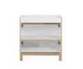 Koupelnová sestava BALI WHITE 80cm s vysokou skříňkou 2D1S, zrcadlem a umyvadlem