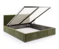 Čalouněná postel FRESIA 90x200 s kovovým zdvižným roštem OLIVOVÁ TRINITY