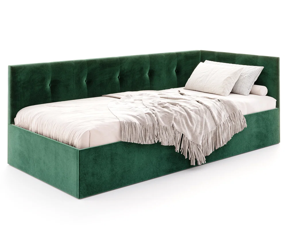 Postel EDDY 2 pro děti a mládež zelená TRINITY 90x200 kovový zdvižný rošt