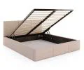 Čalouněná postel FRESIA 180x200cm Krémová Ottawa s úložným prostorem kovový rošt