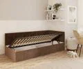 Postel EDDY 2 pro děti a mládež hnědá TRINITY 100x200 kovový zdvižný rošt