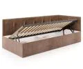 Postel EDDY 2 pro děti a mládež hnědá TRINITY 100x200 kovový zdvižný rošt