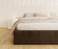 Čalouněná postel ORLANDO 180x200 Hnědá Sztruks s úložným prostorem kovový rošt