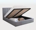 Čalouněná postel COLORADO 180x200 s kovovým zdvižným roštem ŠEDÁ TRINITY