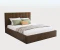Čalouněná postel COLORADO 120x200 s kovovým zdvižným roštem HNĚDÁ TRINITY