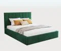 Čalouněná postel COLORADO 200x200 s kovovým zdvižným roštem ZELENÁ TRINITY