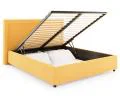 Čalouněná postel NOBILE 140x200 Žlutá Paris s úložným prostorem kovový rošt