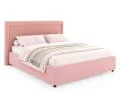 Čalouněná postel NOBILE 140x200 Růžová Paris s úložným prostorem kovový rošt