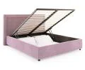 Čalouněná postel NOBILE 140x200 Fialová Paris s úložným prostorem kovový rošt