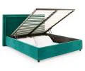 Čalouněná postel NOBILE 140x200 Tyrkysová Paris s úložným prostorem kovový rošt