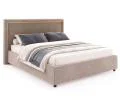 Čalouněná postel NOBILE 160x200 Béžová Paris s úložným prostorem kovový rošt