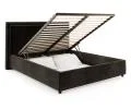 Čalouněná postel NOBILE 180x200 Černá Paris s úložným prostorem kovový rošt
