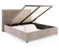 Čalouněná postel NOBILE 180x200 Béžová Paris s úložným prostorem kovový rošt