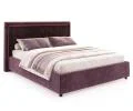 Čalouněná postel NOBILE 180x200 Tmavě fialová Paris s úložným prostorem kovový rošt