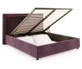 Čalouněná postel NOBILE 180x200 Tmavě fialová Paris s úložným prostorem kovový rošt